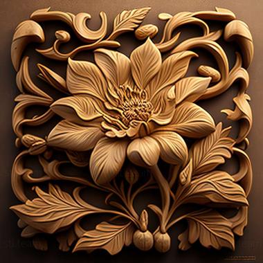 3D модель Кадупул — самый красивый цветок в мире (STL)